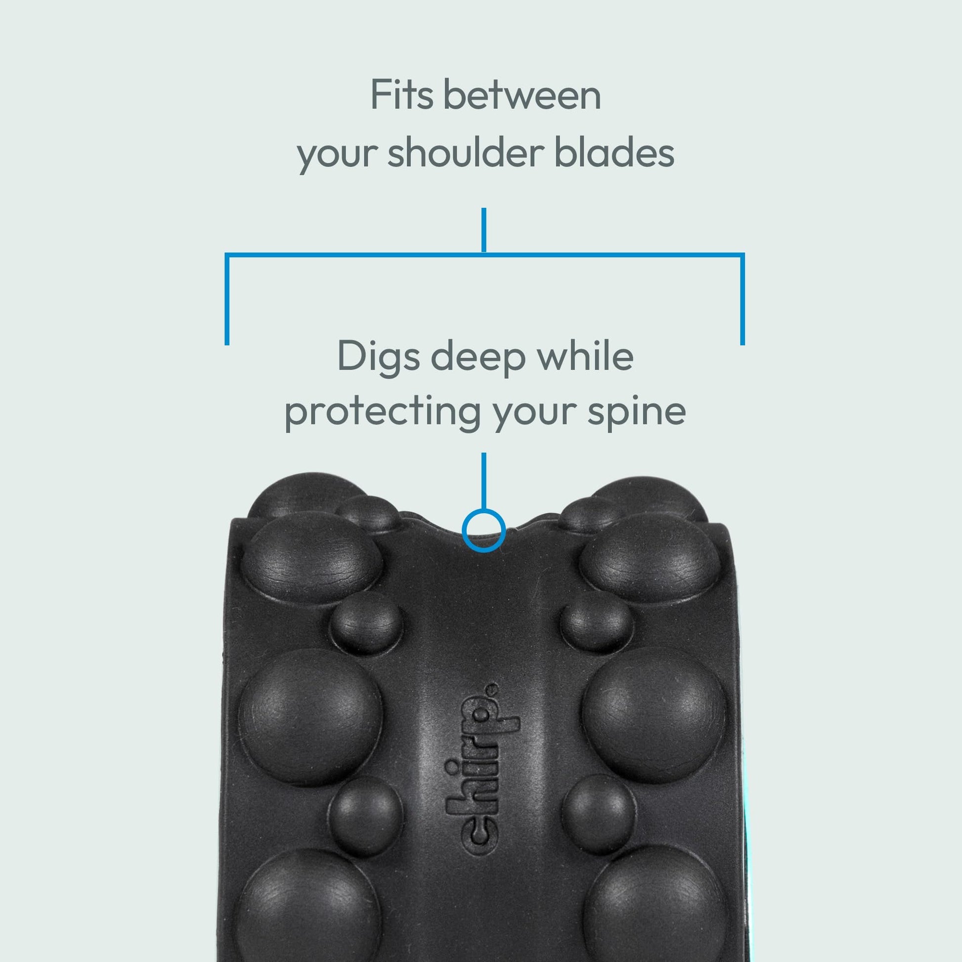 Chirp Wheel XR Knot Kneader - Deep Tissue Massager, Shiatsu Thumb Massage, Muscle Release Tool, Knots & Tension Relief - Mint, 6"