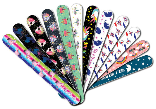 New8Beauty limas para uñas - Unicorn (12-Pack) - Para las niñas adolescentes señoras mamás que trabajan las mujeres, esposa, novia Su