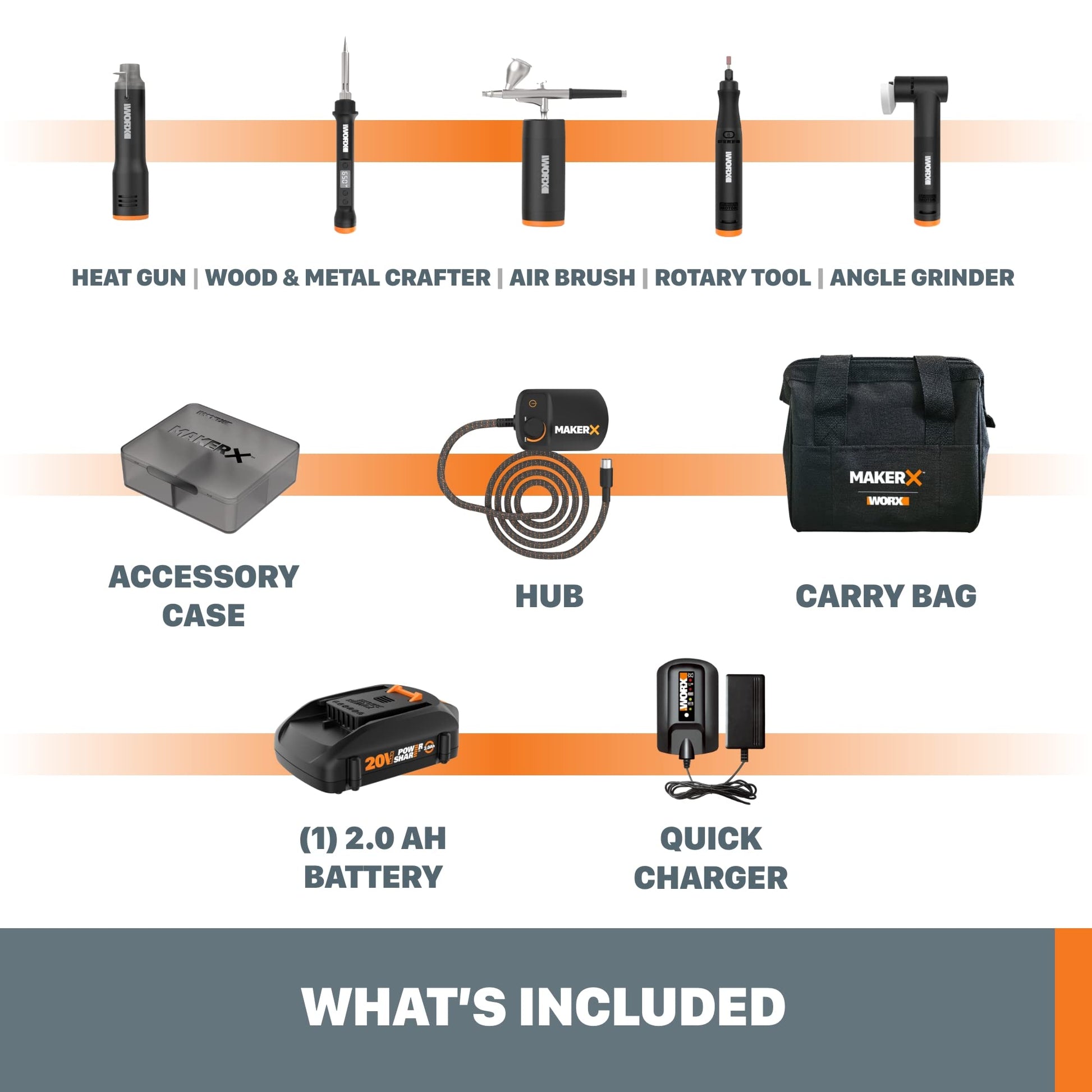 Kit de Herramientas de Manualidades WORX MAKERX Lujo