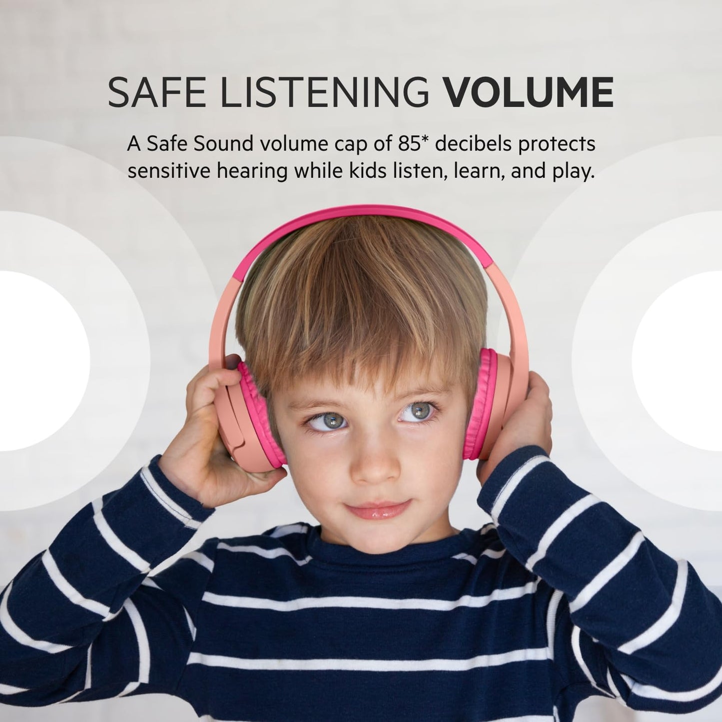 Belkin AUD001BTPK Auriculares para Niños Soundform, Rosa
