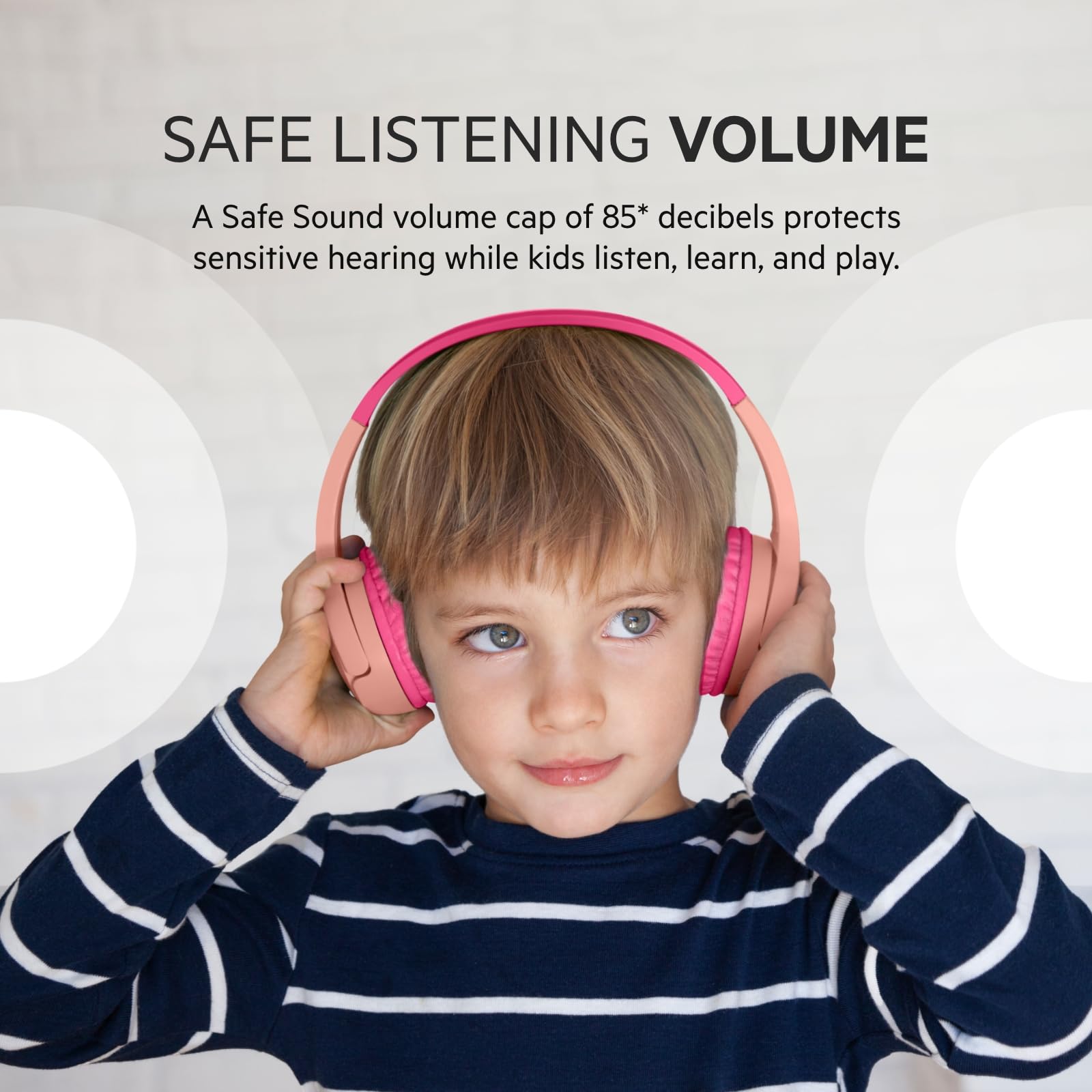 Belkin AUD001BTPK Auriculares para Niños Soundform, Rosa
