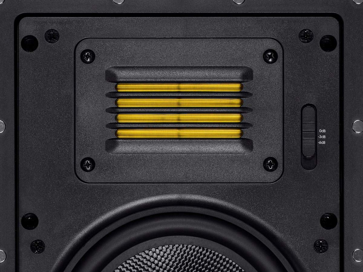 Mono 2-Way Carbon Fiber In-Wall Speakers - 6.5 Inch (Pair) with Magnetic Grille and Ribbon Tweeter - Amber Series