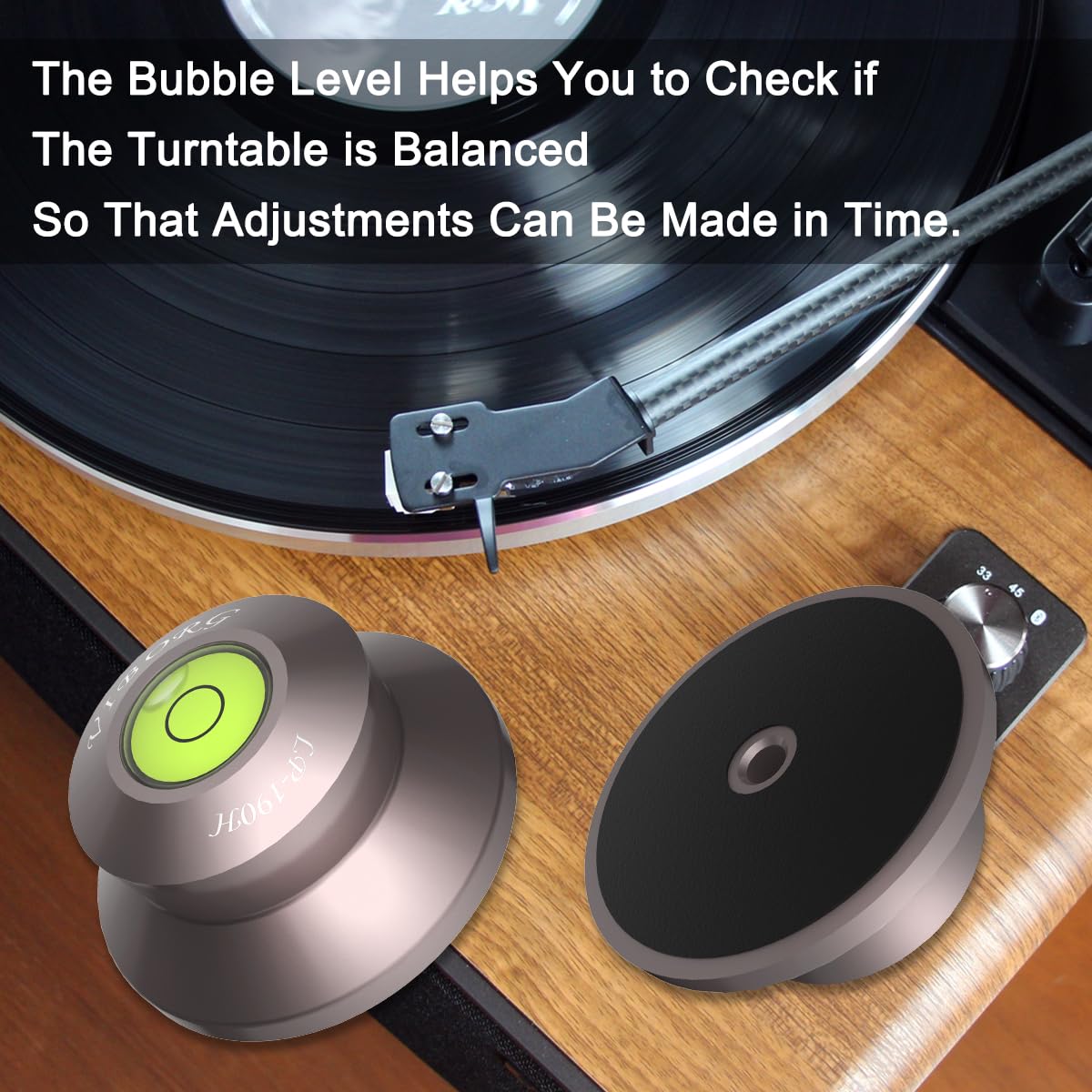 Viborg LP-190H LP Vinyl Turntables Aluminium Disc Stabilizer Record Weight HiFi