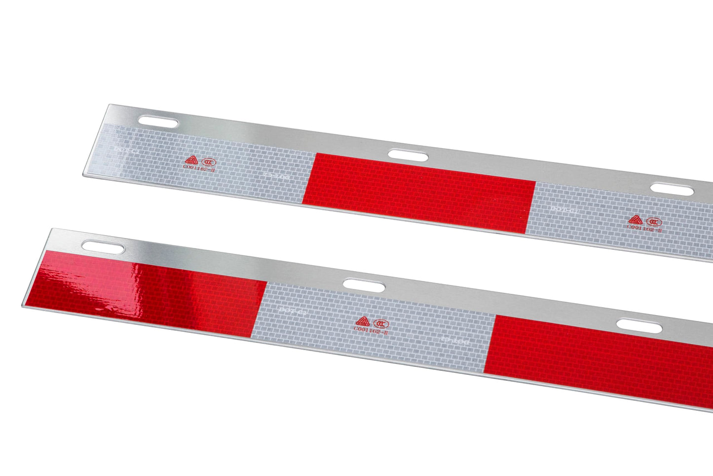 Aluminum Straight Mud Flap Strip Conspicuity Reflector Top Flap Plates