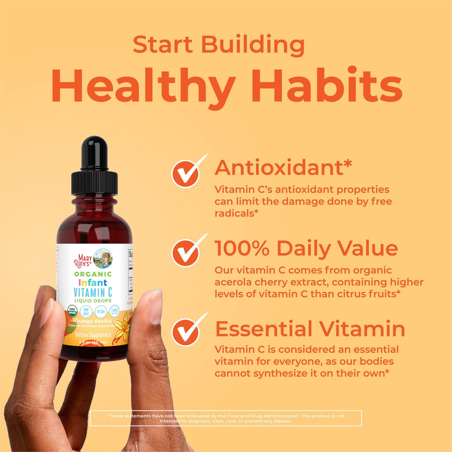 MaryRuth Organics | Infants Vitamin C Liquid Drops (2 oz) | Gotas líquidas de vitamina C para bebés (2 oz)