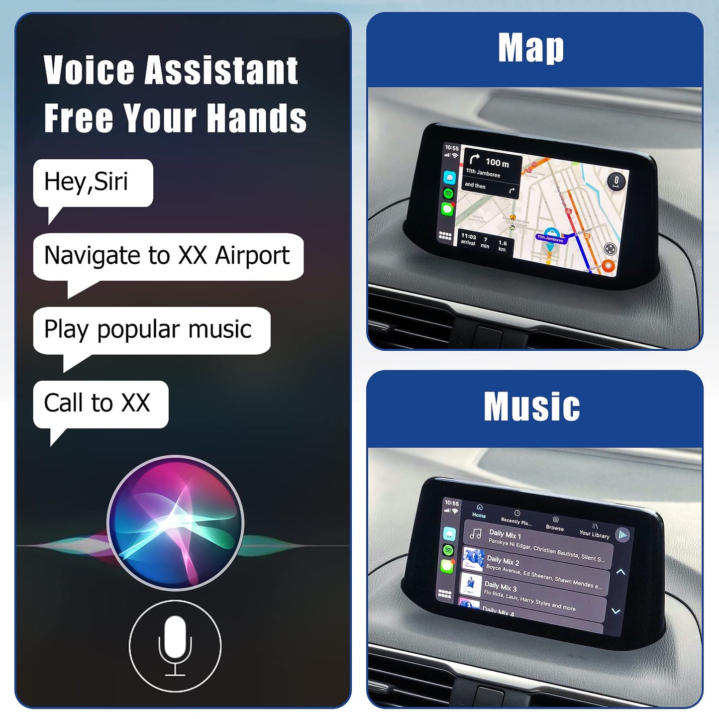 Kit de adaptación de CarPlay inalámbrico de Mazda, TK78-66-9U0C, hub USB OEM Compatible con el Sistema MZD Connect, Funciona con Mazda 3/6/CX3/CX5/CX9/MX5 2014-2019 (Solo soporta CarPlay inalámbrico)