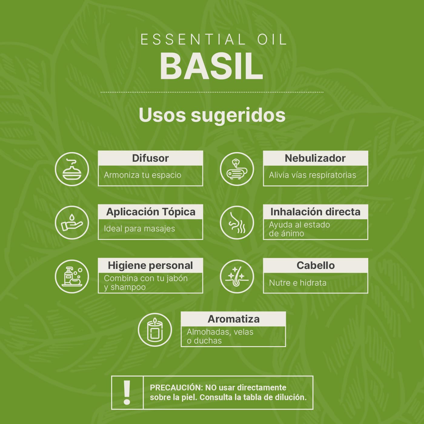 Aceite Esencial B Life Albahaca Aromalogía 50 ml Ingredientes Puros y Naturales