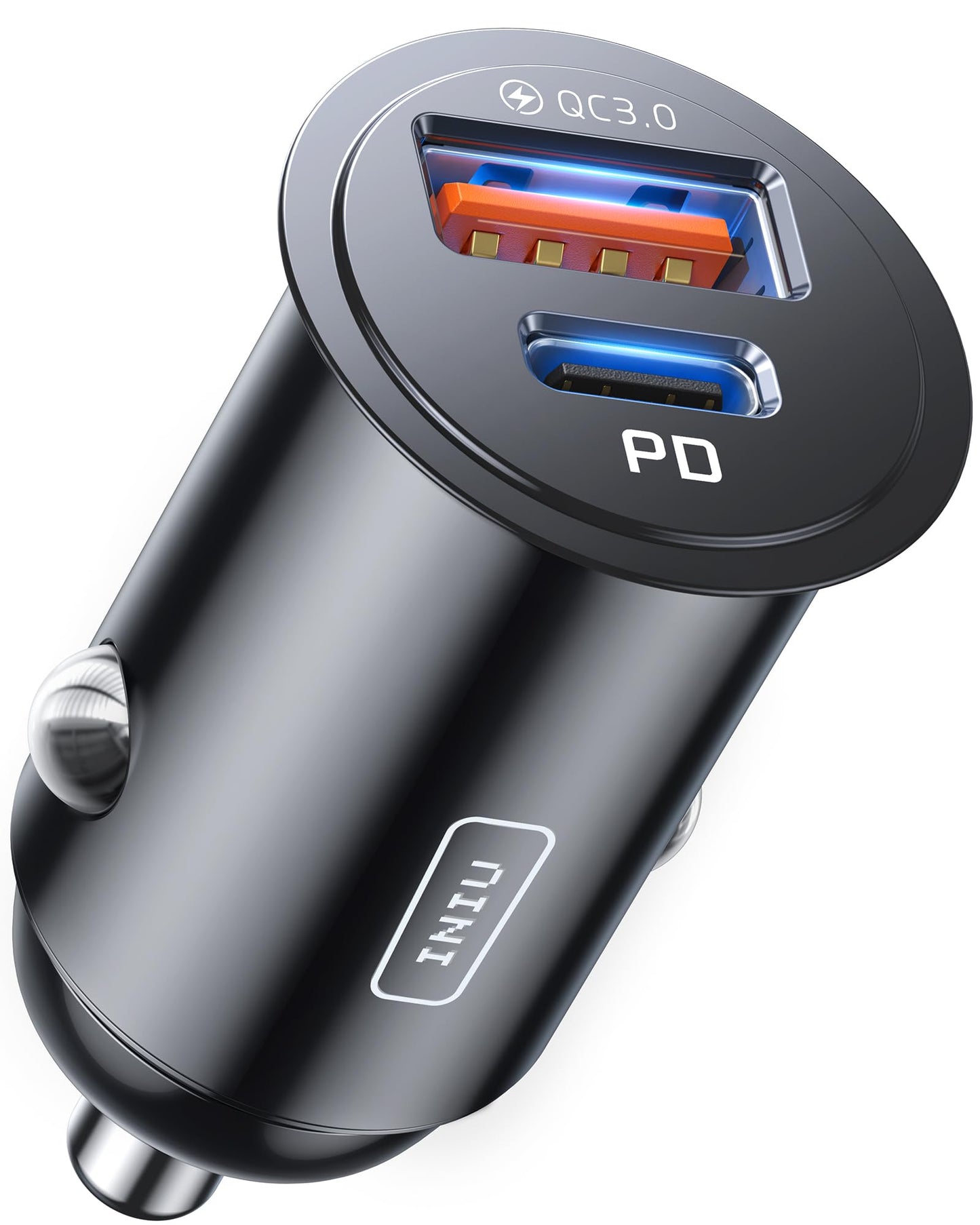 INIU Cargador Auto, USB C 30W+USB A 30W QC3.0 Car Phone Charger Cargador de Coche Adaptador Compatible con iPhone 16 15 14 13 12 Pro Plus MAX Mini Samsung S21 Huawei iPad Airpods Portátiles Tabletas