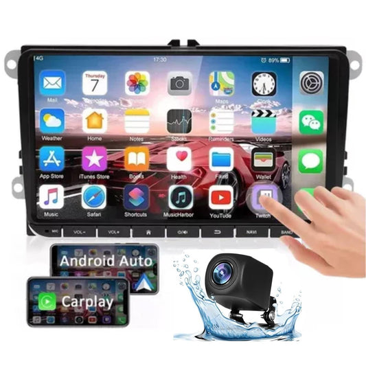 FINYQBET Autoestereos para Carro de 9.1 Pulgadas de de Android 11 de W7060,2+32 Estéreo para Pantalla Carplay para Auto con Android Auto,Mirrorlink,GPS,Control de Volante,RAC y más