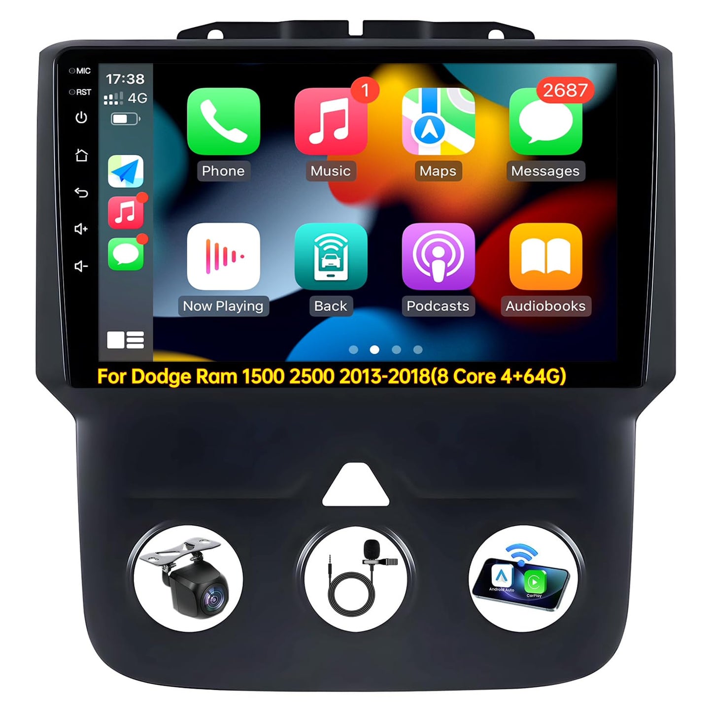 Radio estéreo de coche para Dodge Ram 1500 2500 3500 2013-2018: procesamiento de señal digital (DSP)