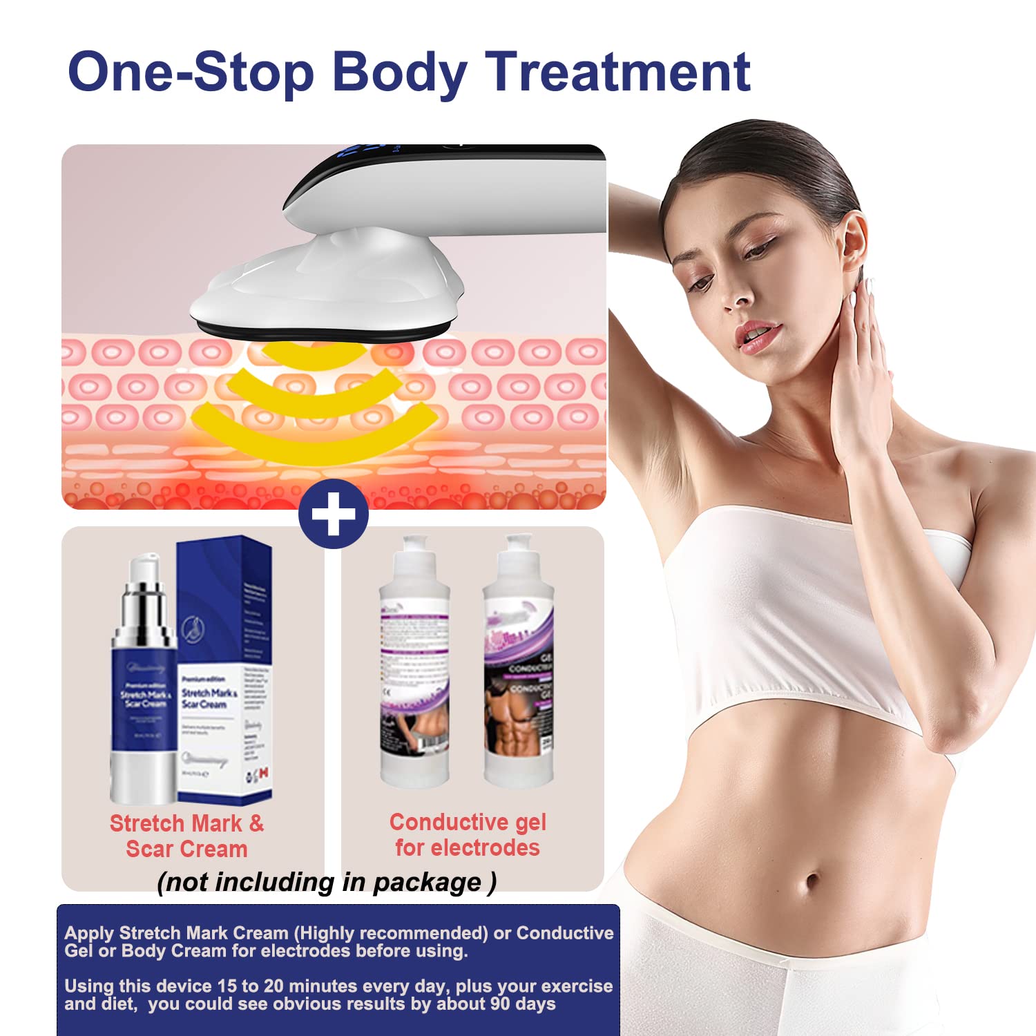 CENXIGO 4 Cabezales Pro Max Version Masajeador Celulitis, Máquina De Modelado Corporal Inalámbrico Para Brazos, Piernas, Espalda.