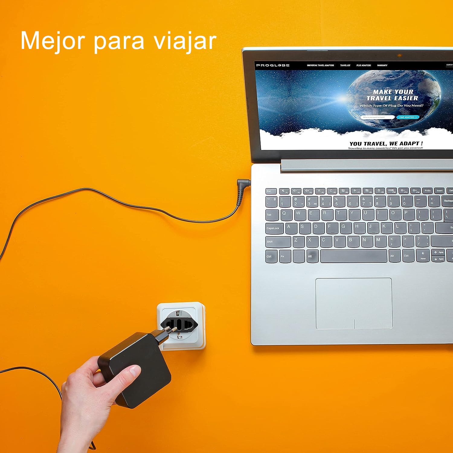 Adaptador de Enchufe para Europa 4 Unidades blanco compacto