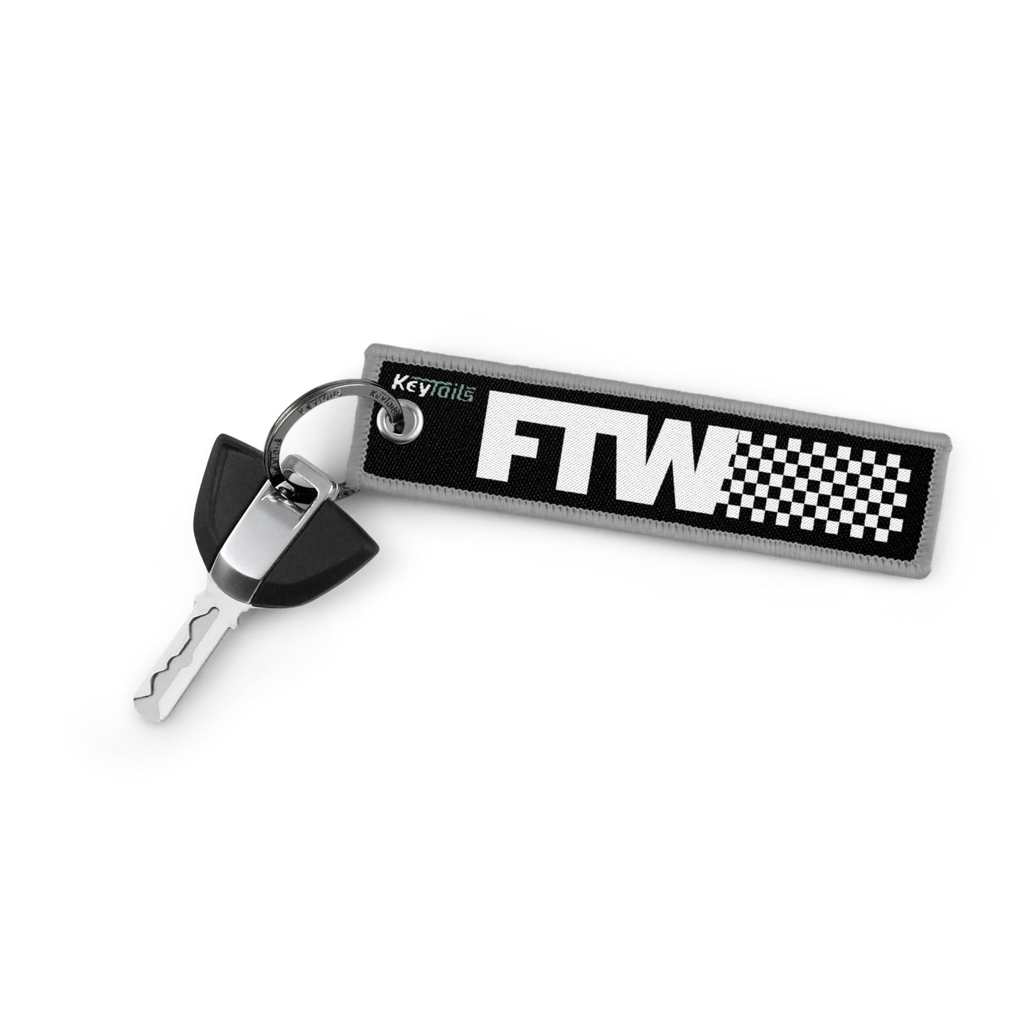 KEYTAILS Llaveros, etiqueta de alta calidad para motocicleta, coche, scooter, ATV, UTV [FTW - For The Win, Forever Two Wheels]