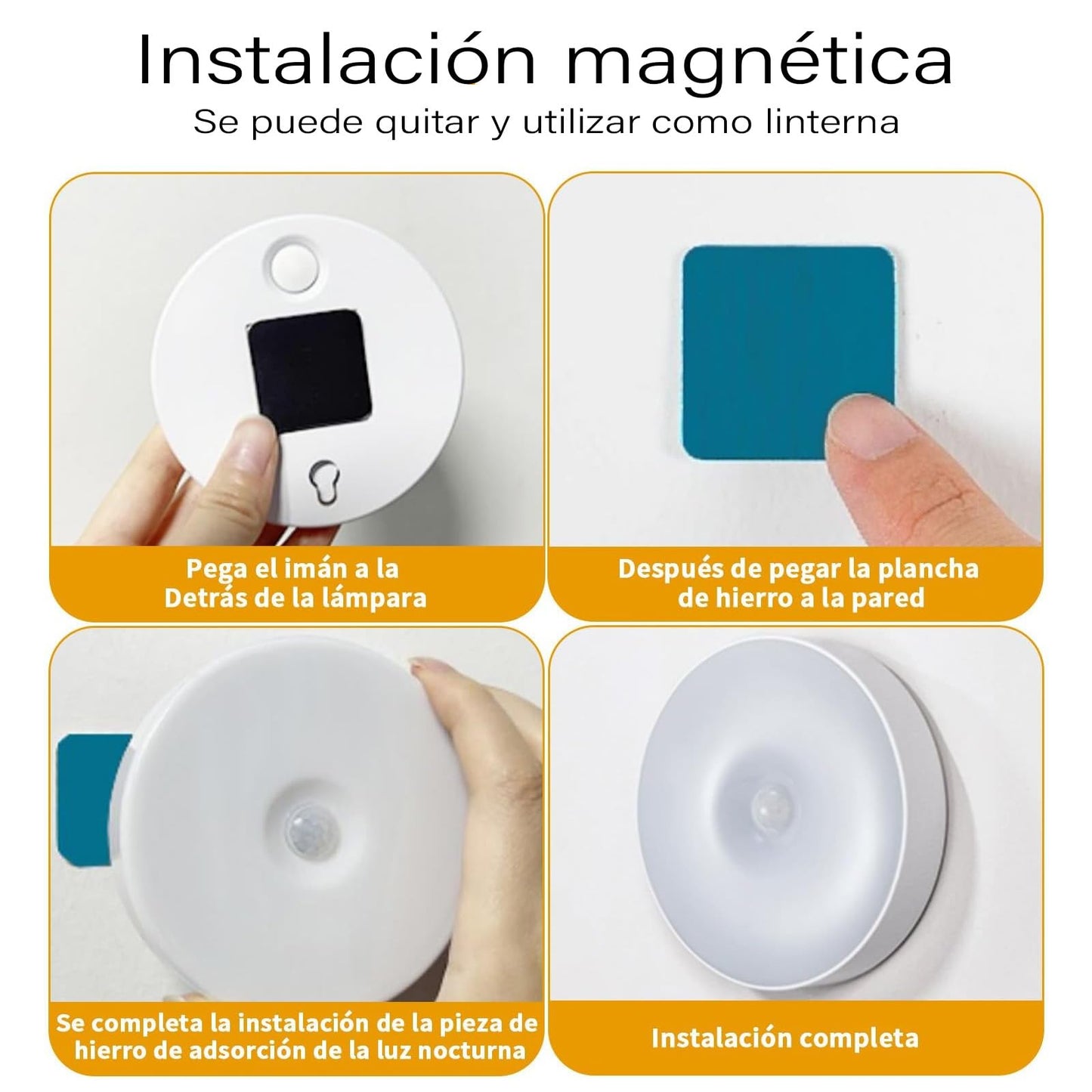 Luz Led Recargable VTZAQZSS Blanca con Sensor de Movimiento 10PCS para Escaleras, Sala, Closet, Vestíbulo, Baño y Cocina