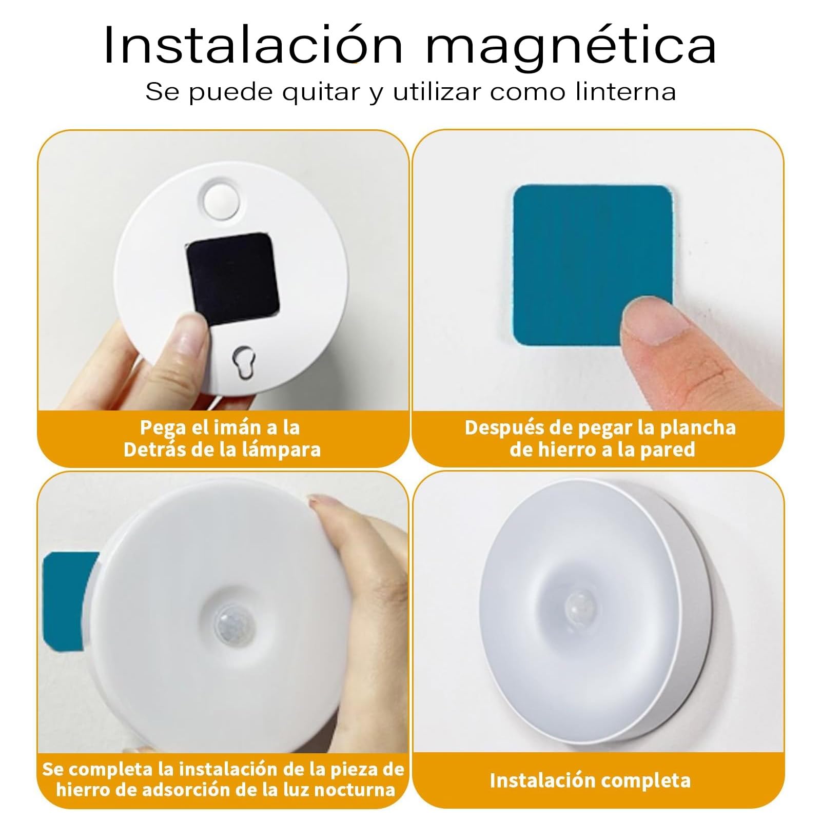 Luz Led Recargable VTZAQZSS Blanca con Sensor de Movimiento 10PCS para Escaleras, Sala, Closet, Vestíbulo, Baño y Cocina