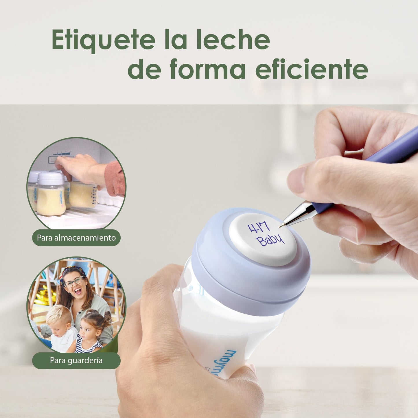 Maymom Tapas de Rosca también conocidas como Tapas de Viaje con Disco de Sellado Reescribible Compatibles con Biberón Avent y Biberones Maymom de Boca Ancha; la tapa reemplaza el anillo de sellado y el disco de sellado del biberón Avent Natural, 6 pzas. (