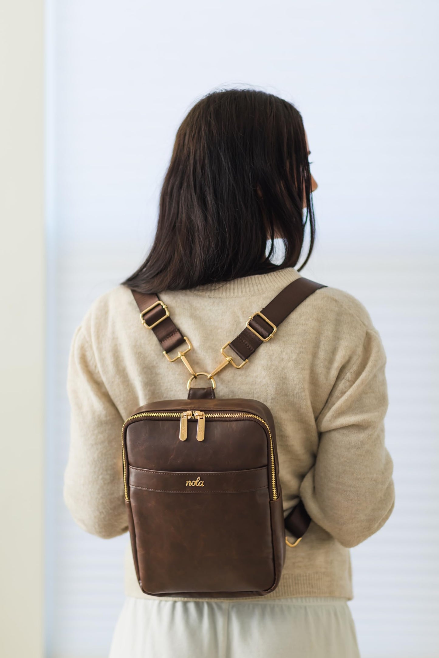 Nola - Bolsa de pañales - Mochila o bandolera para bebé con almacenamiento organizado (expreso)