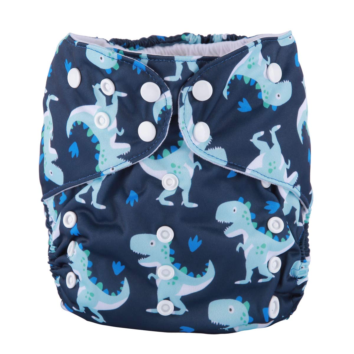 Pañal de tela para niños de 2 a 7 años, reutilizable, lavable, diseño de dinosaurio azul