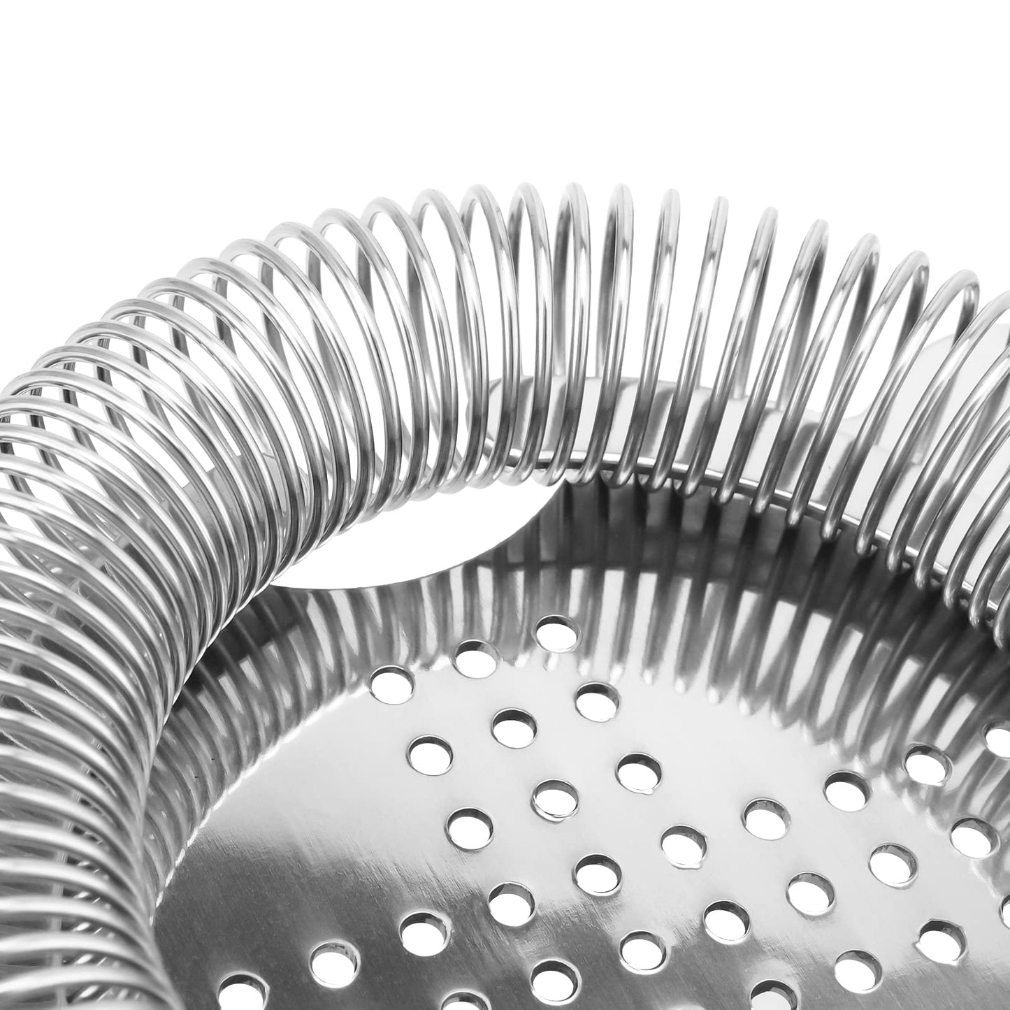 HOZEON 4 Pack 6.5 Inches Cocktail Strainer, Herramienta de acero inoxidable para colar en el bar, colador de 2 puntas para bar restaurante casa, plata