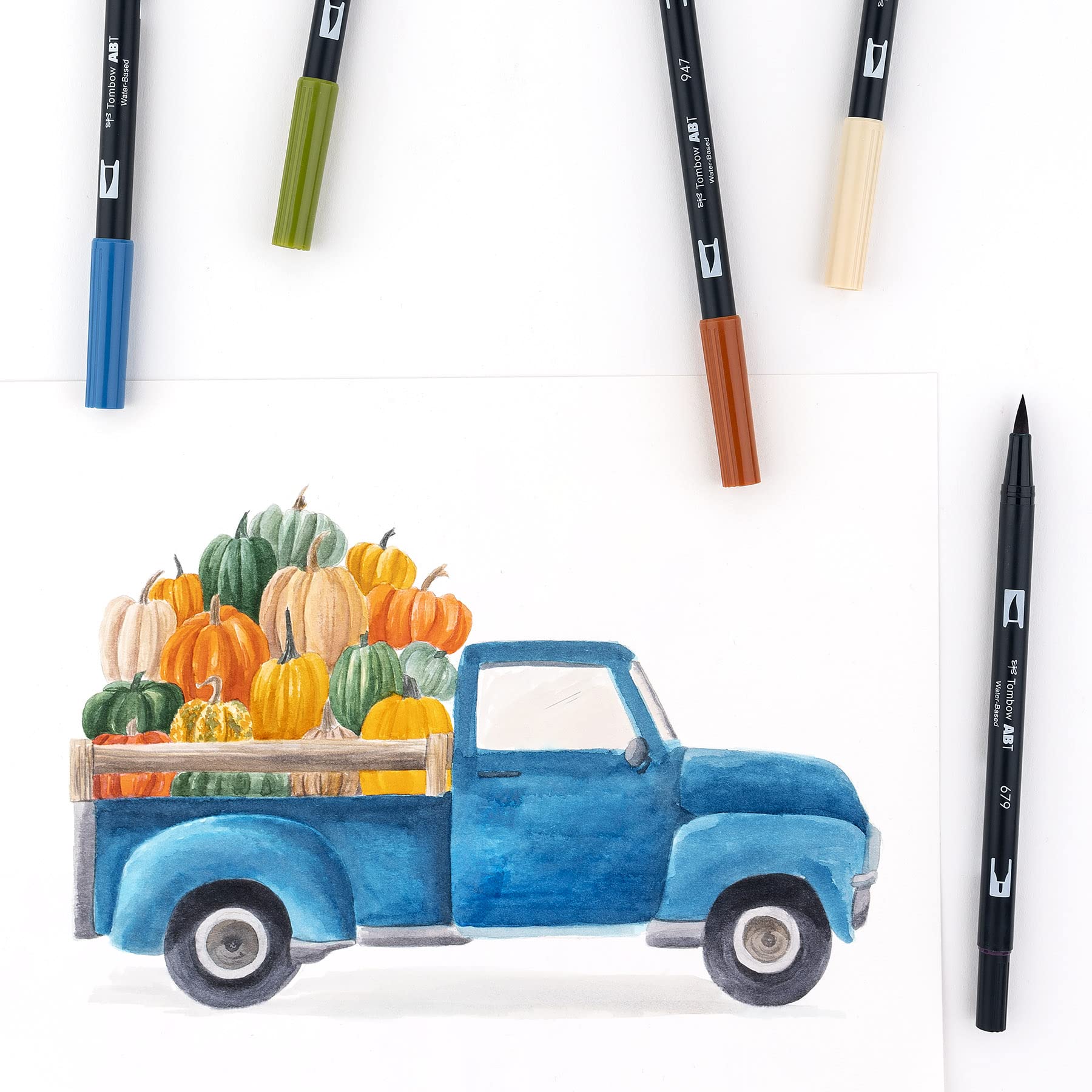 Rotuladores Artísticos Tombow Brillantes Mezclables con Doble Pincel