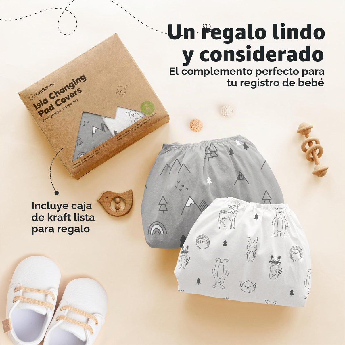 Paquete de 2 fundas para cambiador Isla (Woodland)
