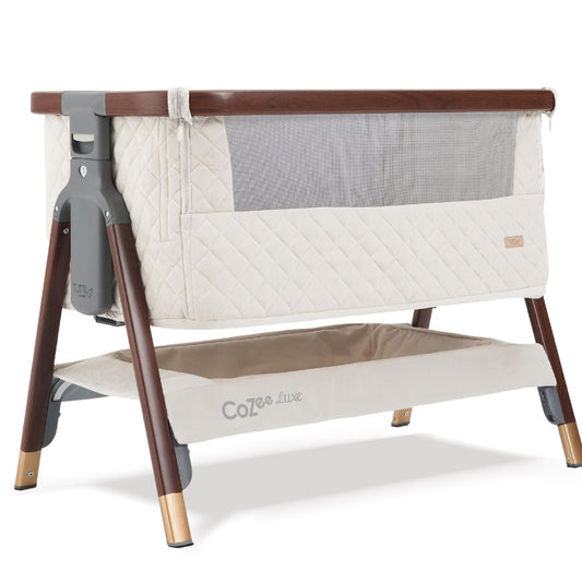 Tutti Bambini CoZee Luxe Next to Me Cuna y cuna no empotrado, nogal/crema