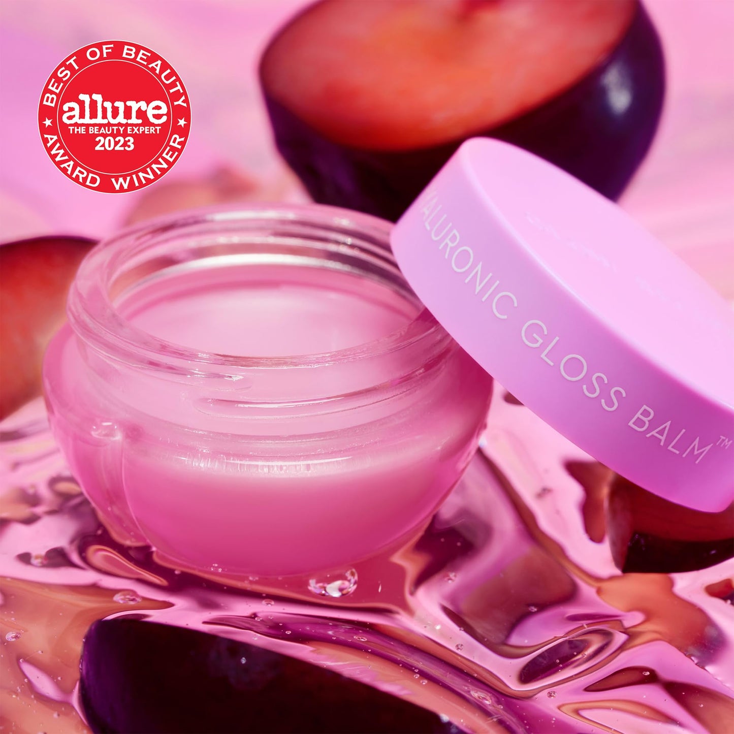 Glow Recipe- Bálsamo labial Plum Plump con ácido hialurónico: mascarilla labial de noche, tratamiento labial o hidratante de alto brillo