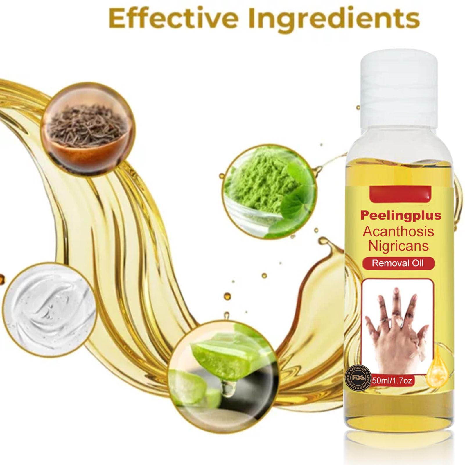 Dioche 3 Piezas 50ml Aceite Exfoliante, Acantosis Nigricans Peeling Aceite para Piel Oscura, No Graso Aclara el Tono de la Piel Corrector de Manchas Oscuras Aceite Peeling