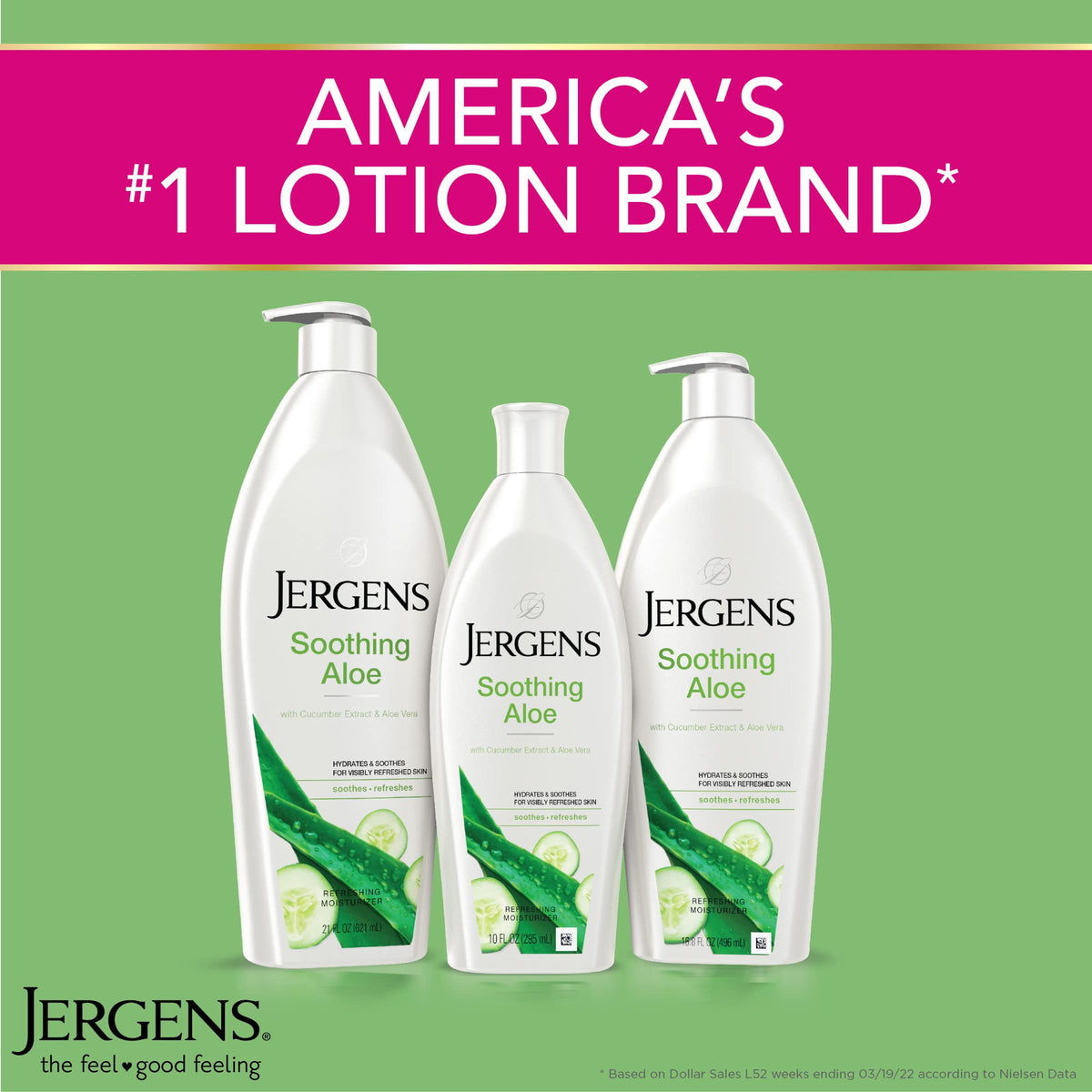 Jergens Loción de Aloe relajante, NA, 10 Fl Oz