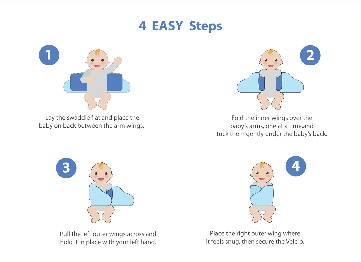 bebon Baby Arm Swaddle | Envoltura ajustable para recién nacidos y bebés – Diseño de doble ala que asegura cómodamente solo los brazos | Algodón ultrasuave (menta, grande)