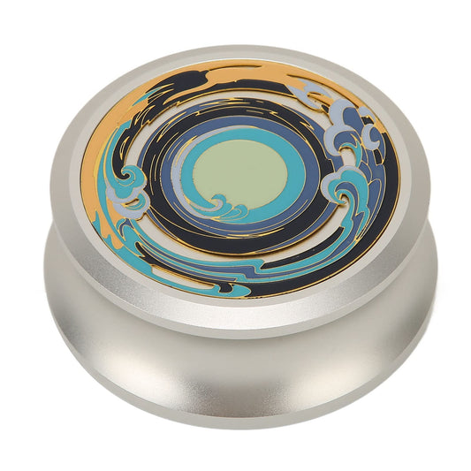 Estabilizador de Disco HiFi LP con Almohadilla Inferior de Silicona Plata