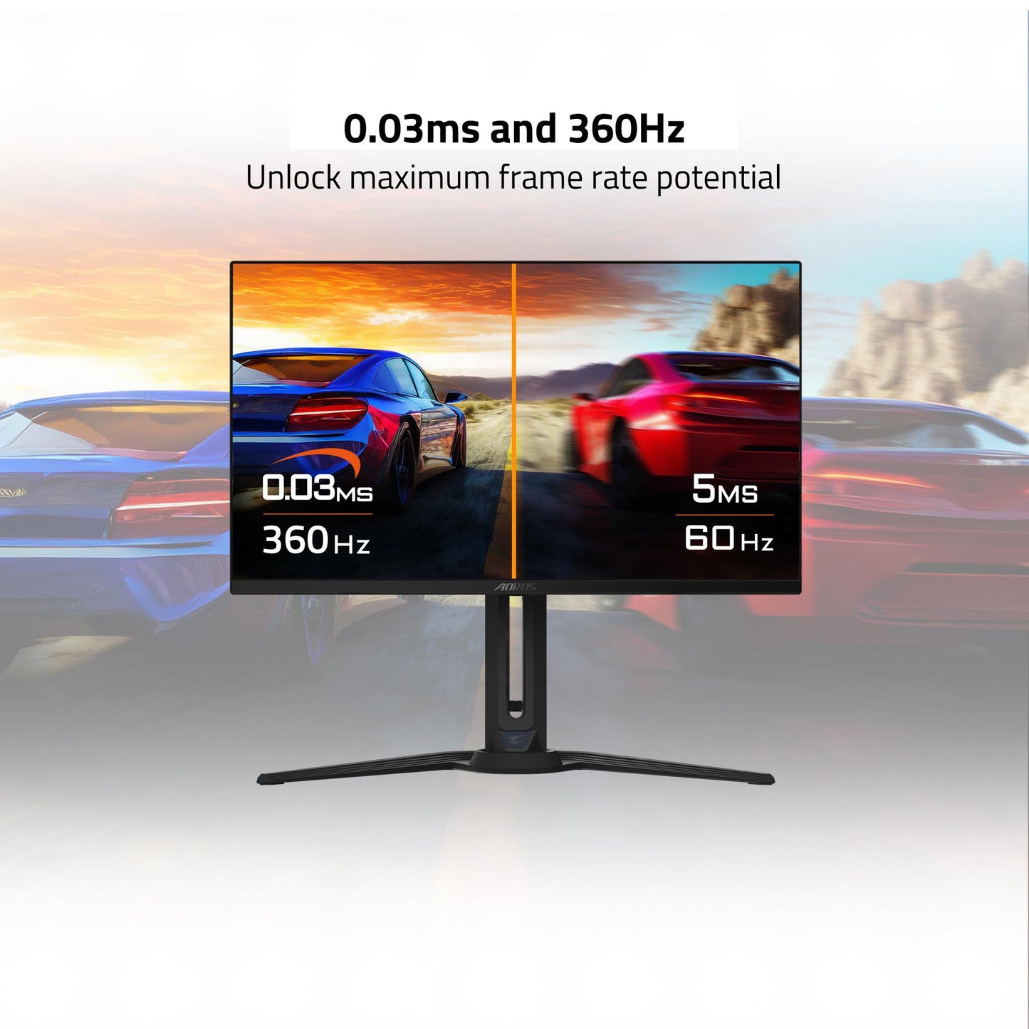 GIGABYTE - Monitor para juegos OLED AORUS FO27Q3-27 QD - QHD 2560x1440-360Hz - 0.03ms GTG - AMD FreeSync Premium Pro - KVM tipo C - HDMI, DP, tipo C - Altura ajustable - Negro