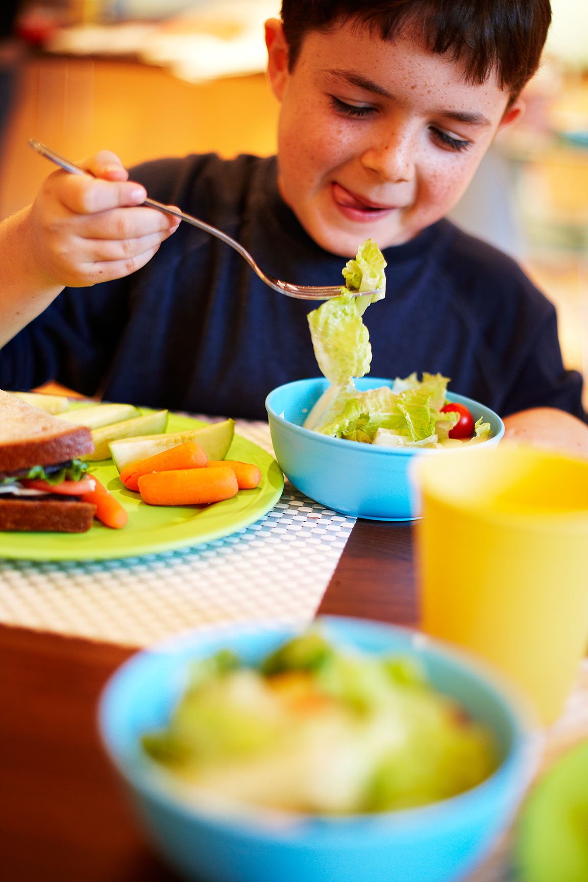 Green Eats 4 Pack Snack Plate, Anaranjado