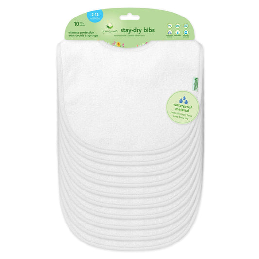 Baberos Green Sprouts Verdes Protección Superior para Bebé