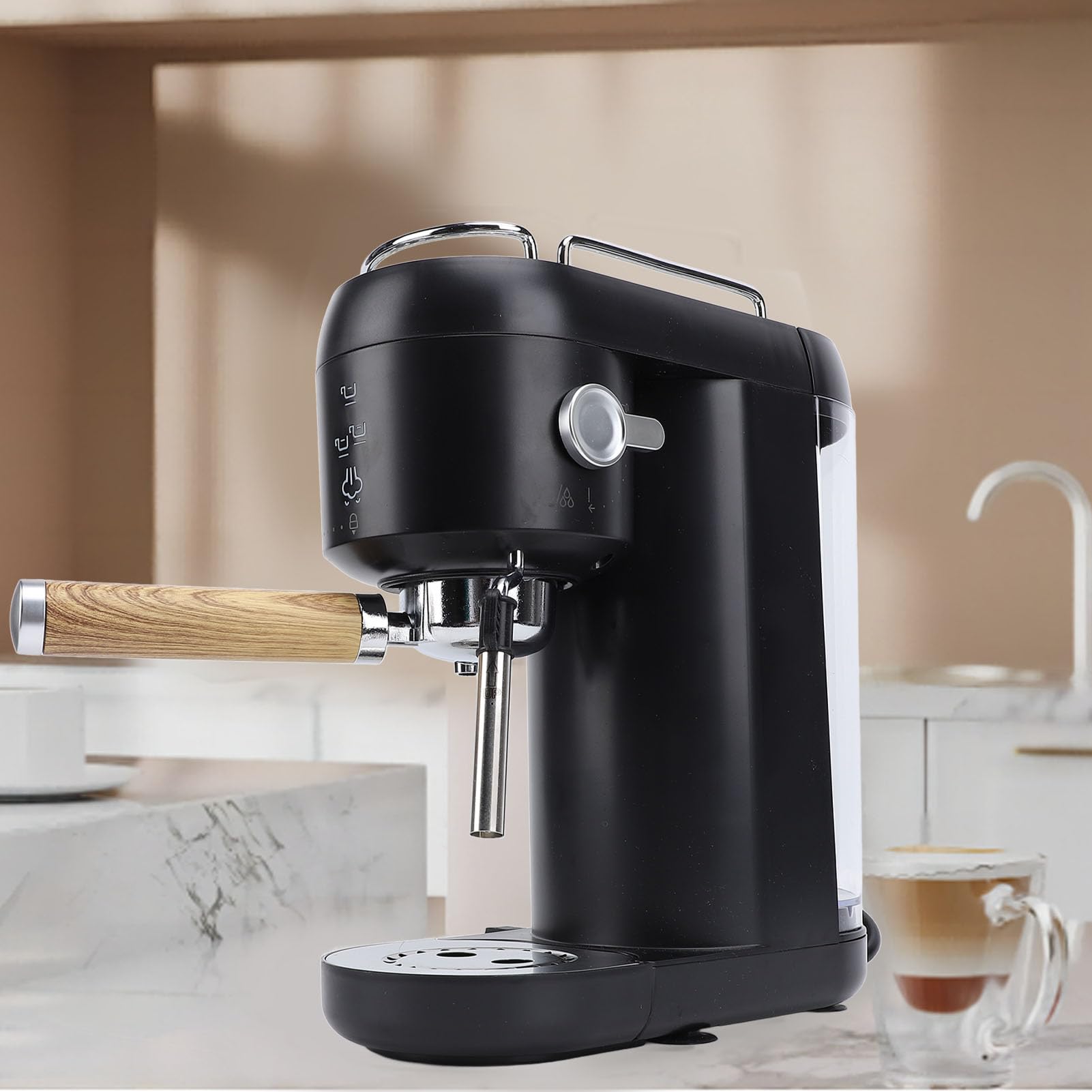 Cafetera Espresso de 20 Bares, Cafetera Monodosis con Prensador de Portafiltros, Cafetera Espresso Eléctrica | Cafetera Espresso Compacta | Cafetera Espresso para Capuchino (#1)