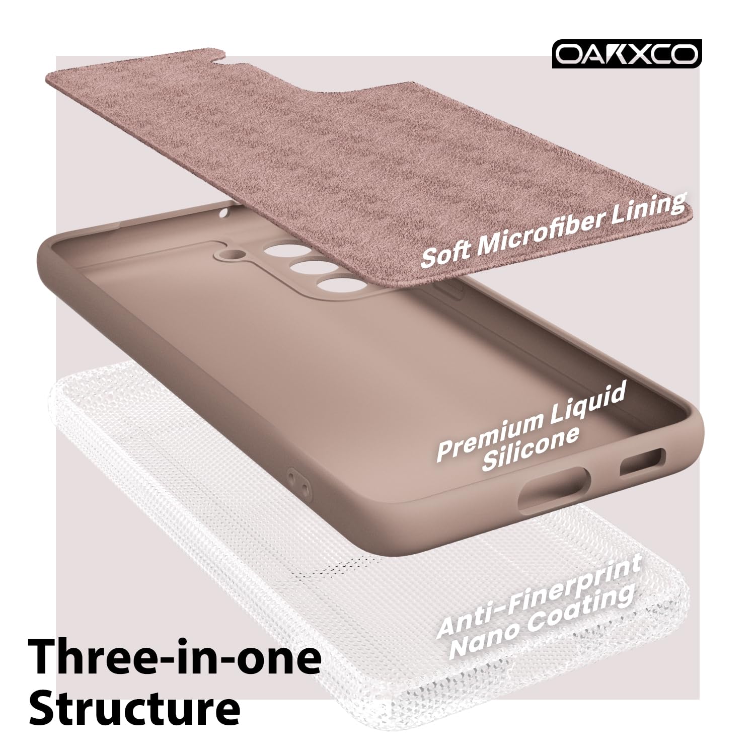 oakxco - Funda de silicona líquida para Samsung Galaxy S21 FE 5G, bonita funda delgada de goma suave TPU suave para mujeres y niñas, diseño estético, sólido mate protector y a prueba de golpes, color