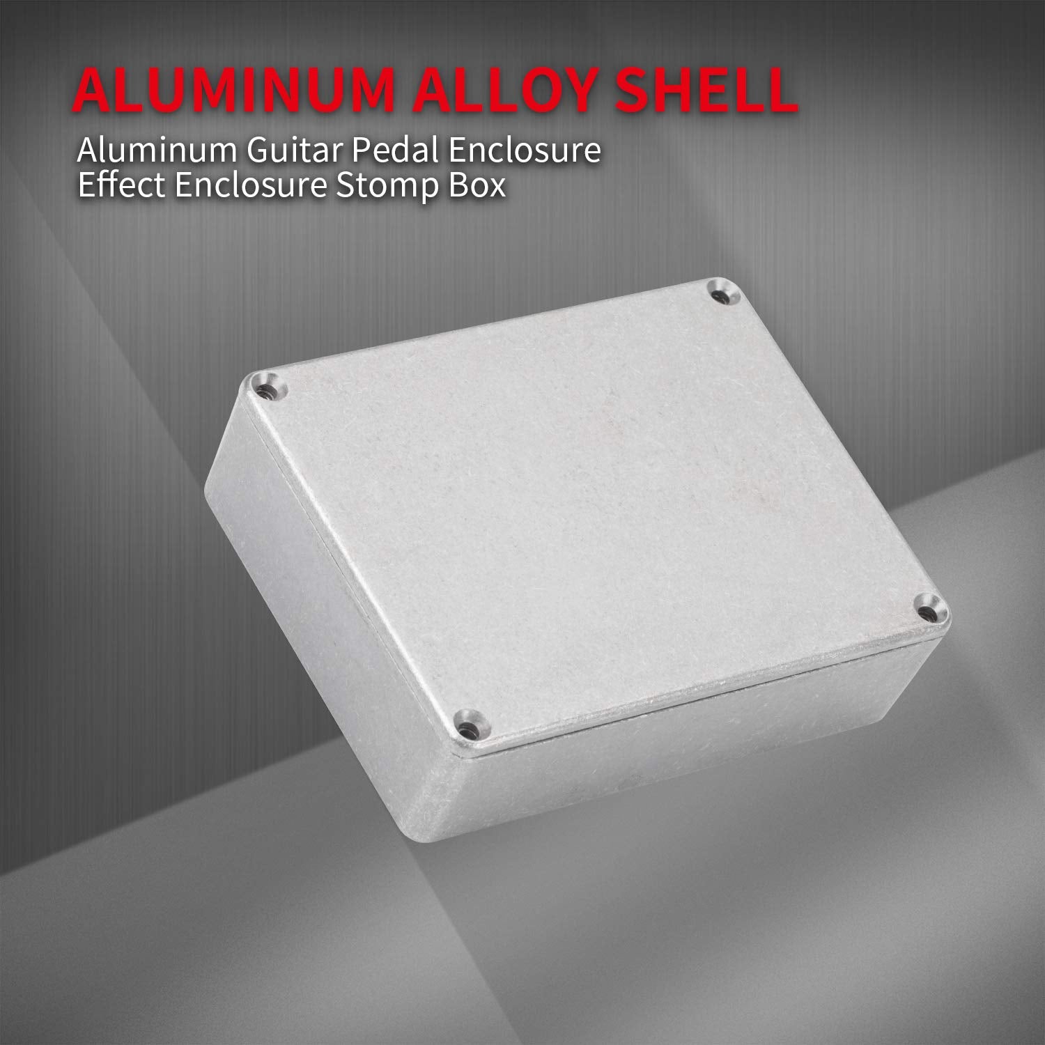 DaierTek - Caja de aluminio de metal de 1590BB, caja de pedales de guitarra, caja de efectos de pedal, sin pintar, 120 x 94,5 x 34 mm