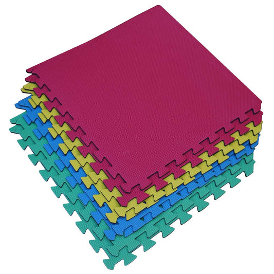 Living Green Piso Foamy Reversible -Dos EN UNO -por un Lado Piso Gimnasio Negro Alcochado para Hacer Ejercicio -Paquete con 8 Piezas de 50 x 50 m