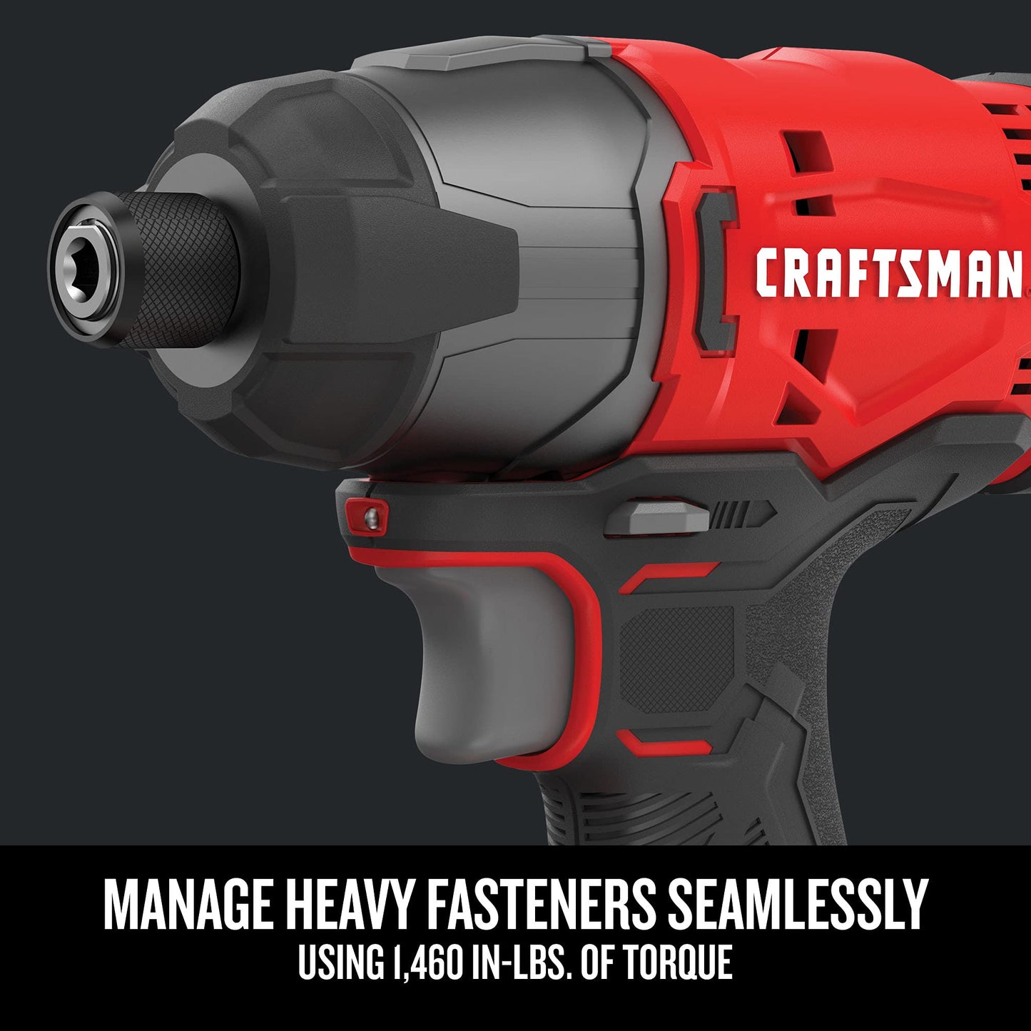 CRAFTSMAN Kit de Herramientas 20V Inalámbricas con Taladro Atornillador Sierra Circular Atornillador de Impacto y Linterna con 2 Baterias CMCK401D2