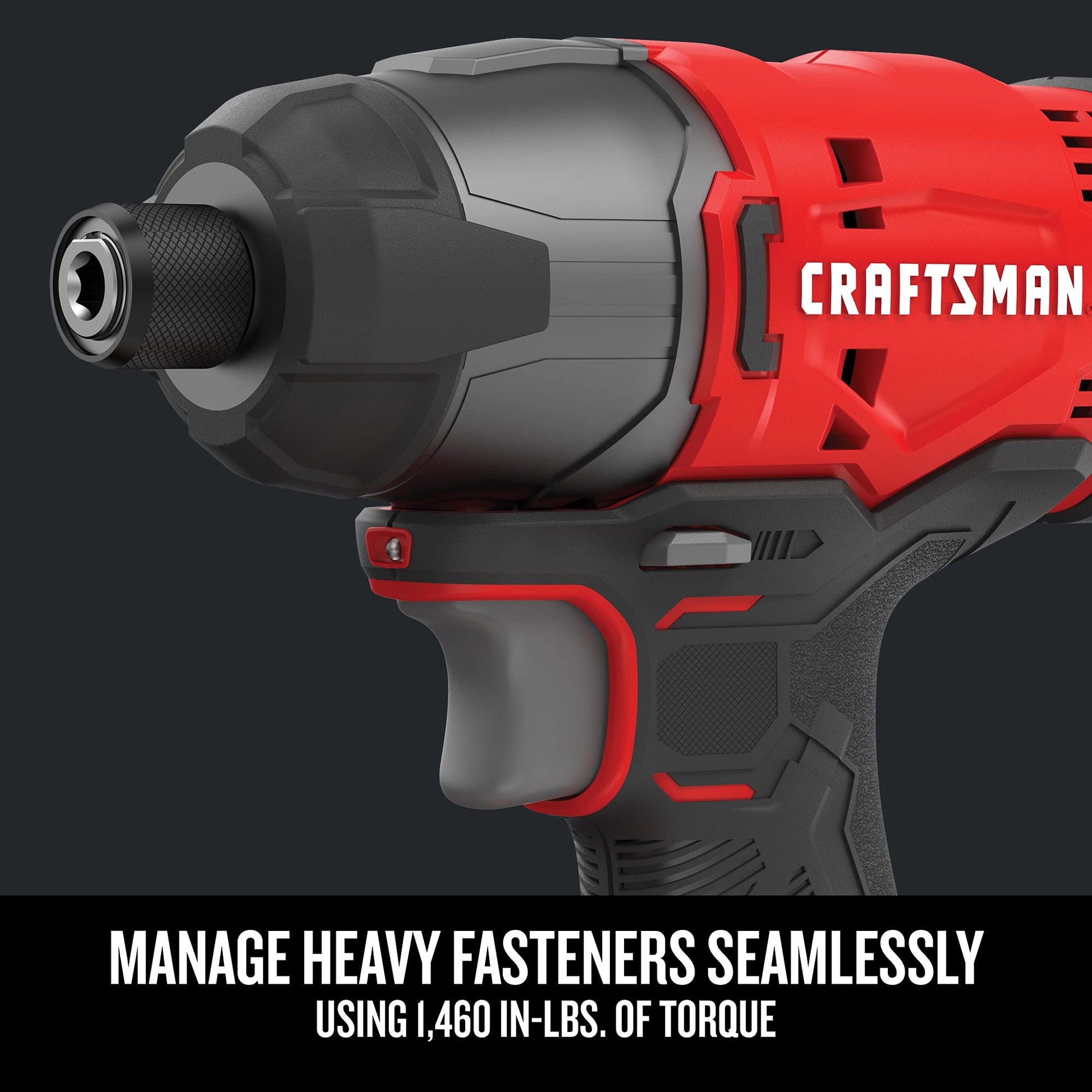 CRAFTSMAN Kit de Herramientas 20V Inalámbricas con Taladro Atornillador Sierra Circular Atornillador de Impacto y Linterna con 2 Baterias CMCK401D2