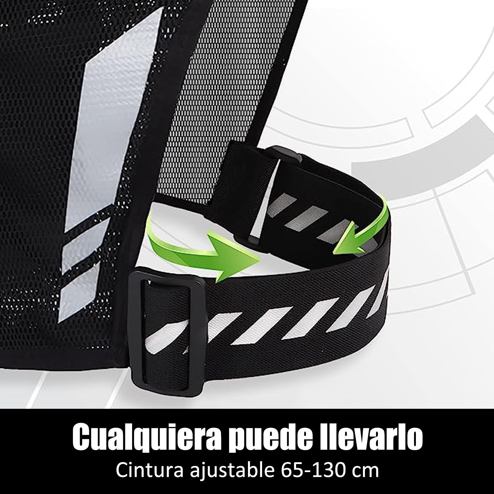 Chaleco para Correr con Bolsillo, Gran Capacidad para Botella de Agua, Teléfono, Llaves y Auriculares, Diseño de Banda Reflectante, Ligero y Transpirable para Correr, Ciclismo, Gimnasio.