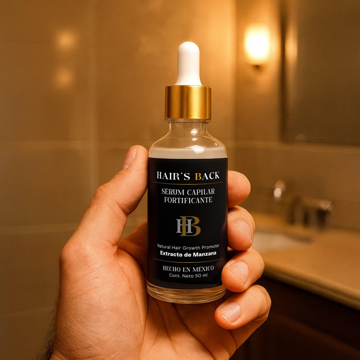 Serum Capilar Fortificante HAIR’S BACK 50ml Tratamiento Para Cabello Maltratado Con Aceite