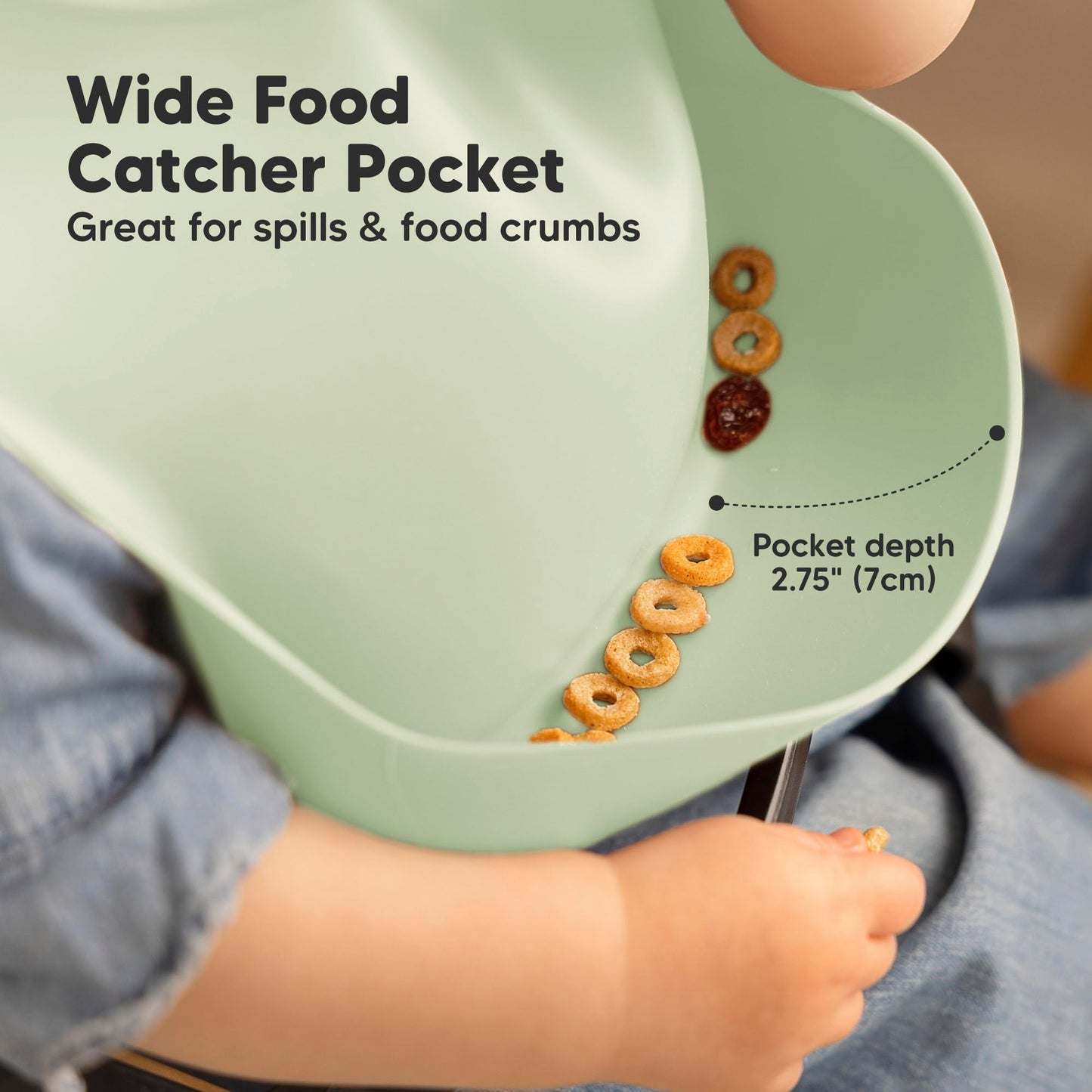 KeaBabies - Paquete de 2 baberos de silicona para bebés, baberos de silicona para comer, baberos de silicona pura de grado alimenticio, baberos para niños pequeños, baberos impermeables, baberos de