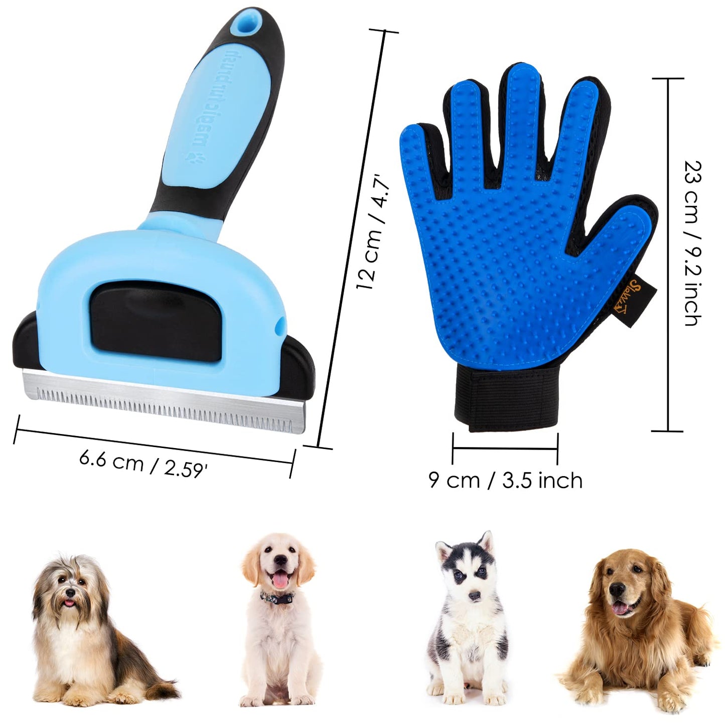 Cepillo Removedor de Pelo SlowTon para Mascotas Grandes, Eficazmente hasta un 95%