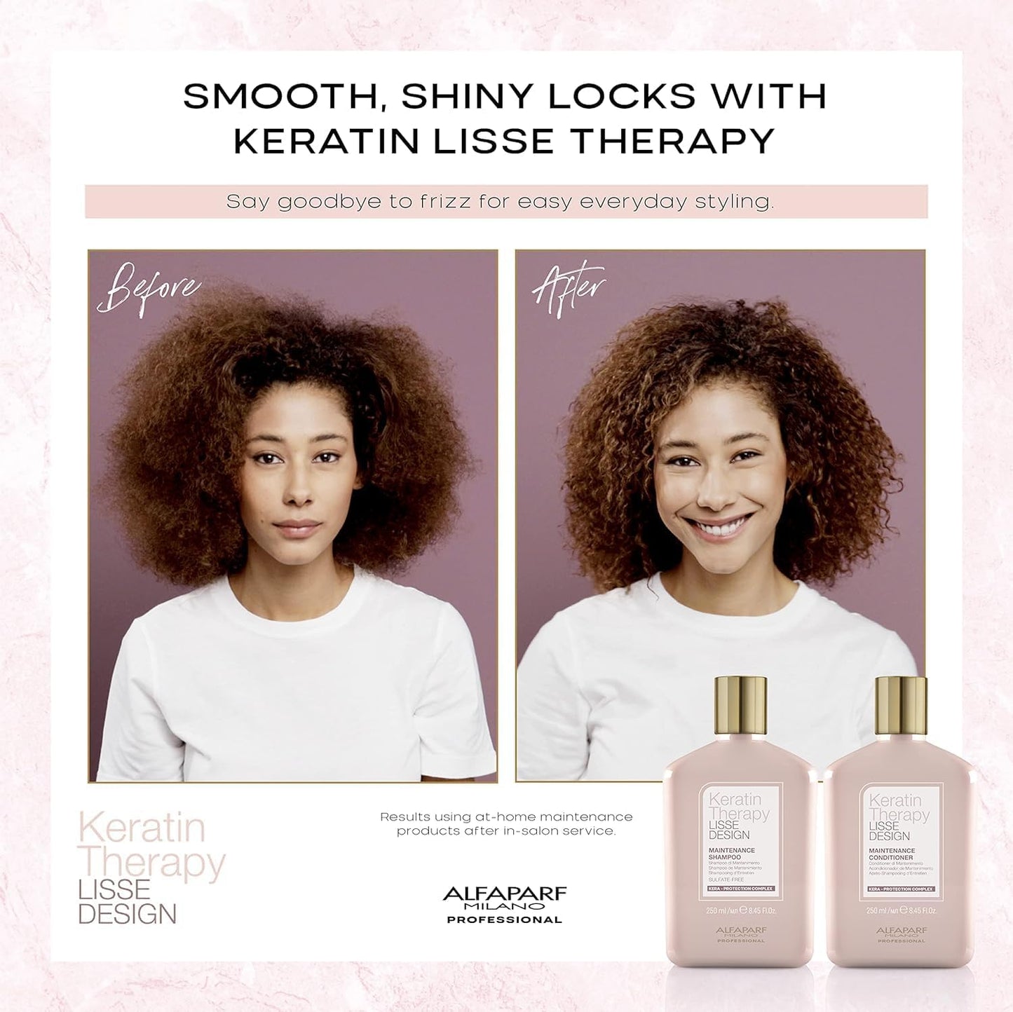 Shampoo Alfaparf Milano Keratin Therapy Lisse Design Libre de Sulfatos para Tratamientos de Keratina