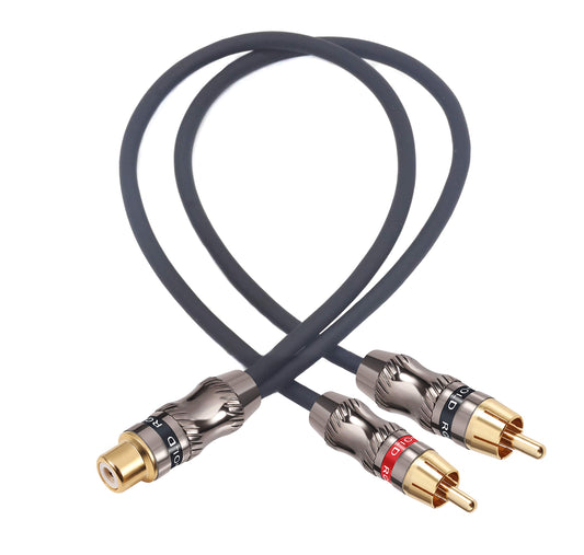 Cable Divisor RCA Devinal Dorado Resistente 25 cm Audio Estéreo