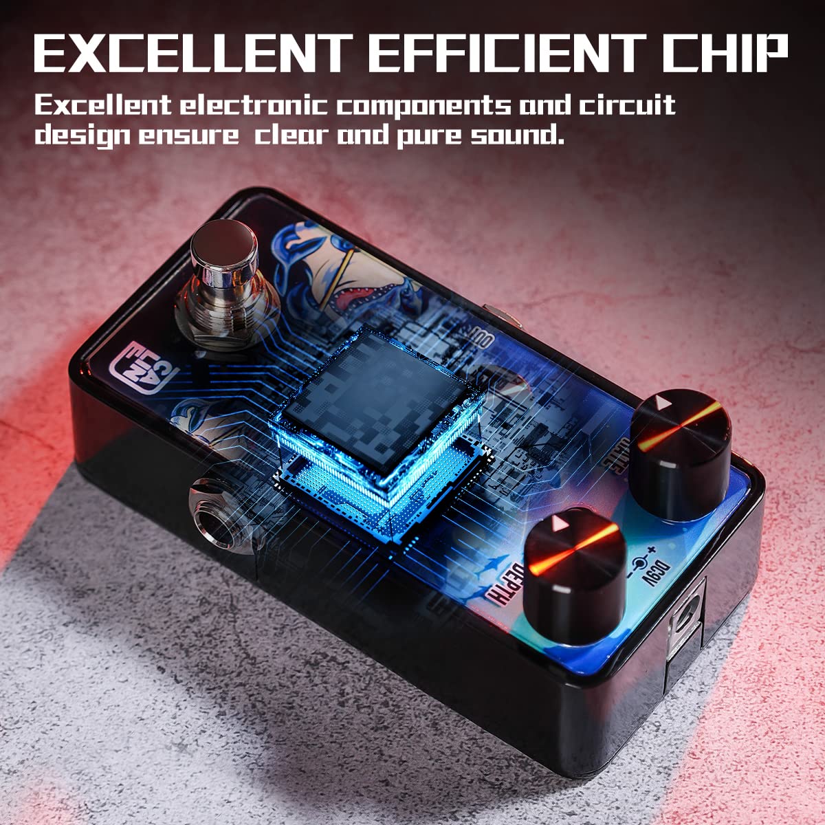 Caline G003 ORCA Chorus: Pedal de Efecto para Guitarra, Coro, G Series Classic Digital Corus Effect Pedal de los sonidos de los años 80 para guitarra eléctrica y bajo
