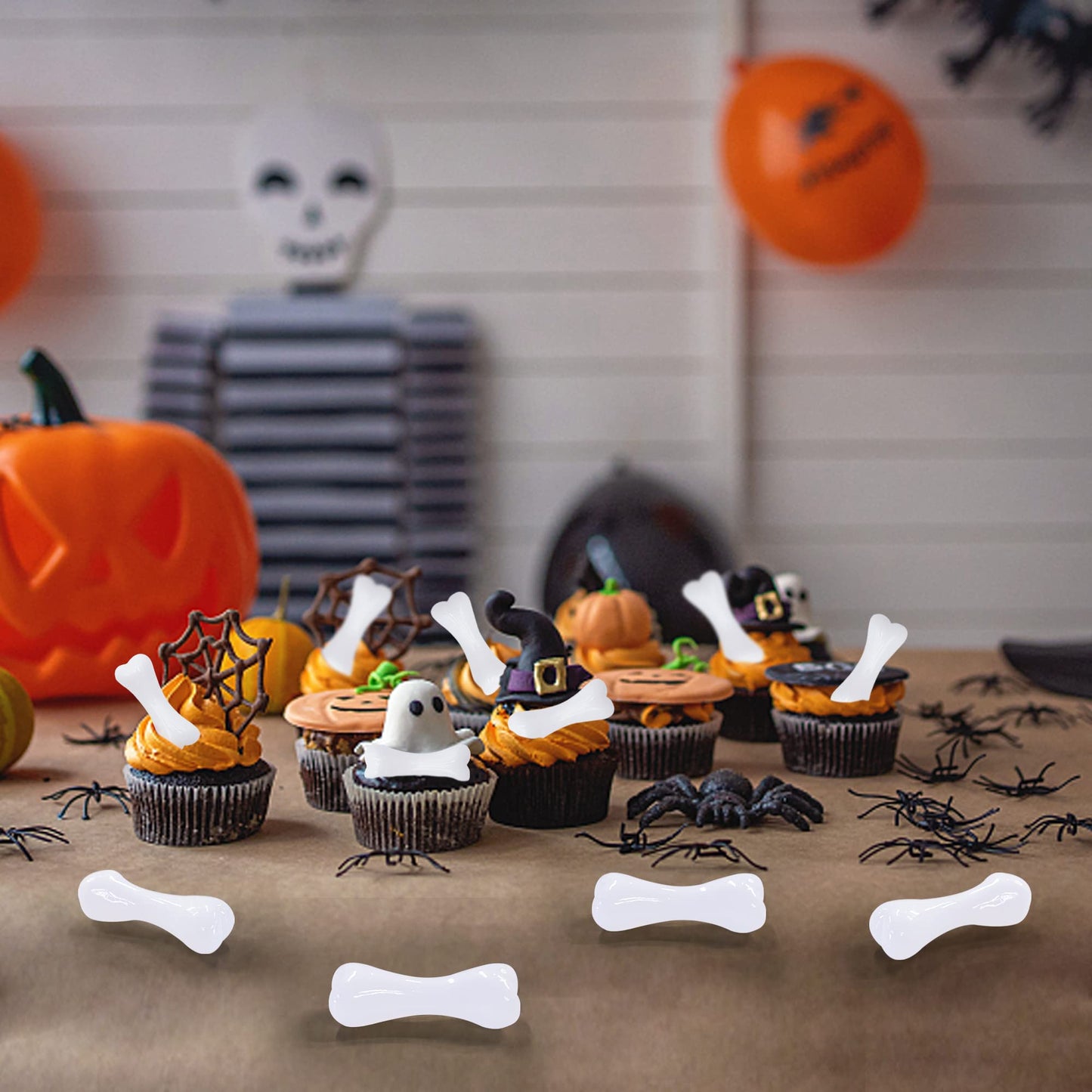 Mini Huesos XIPEGPA Blancos para Manualidades y Decoración de Esqueleto