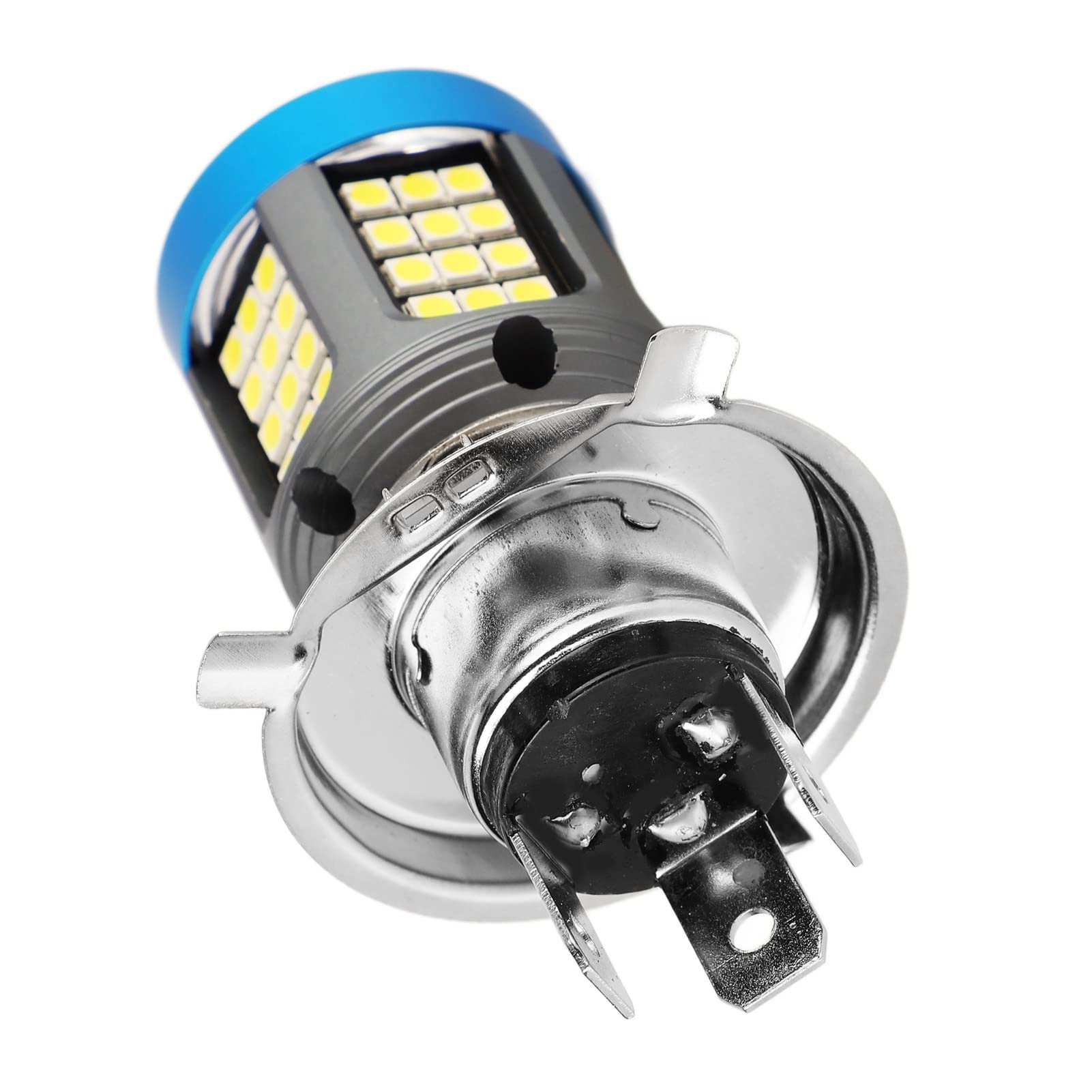 Bombilla LED de Alto Brillo para Faros Delanteros de Motocicleta, Bombillas de Luz Delantera de Motocicleta de Aleación de Aluminio de Visión Amplia, Estilo Fresco, Fuerte (H4)