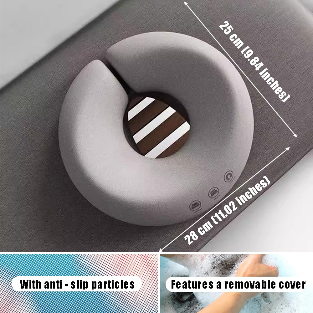 Almohada de Masaje Viscoelástica OULIGET SPA Beauty Face Relax Negra para Salón de Belleza